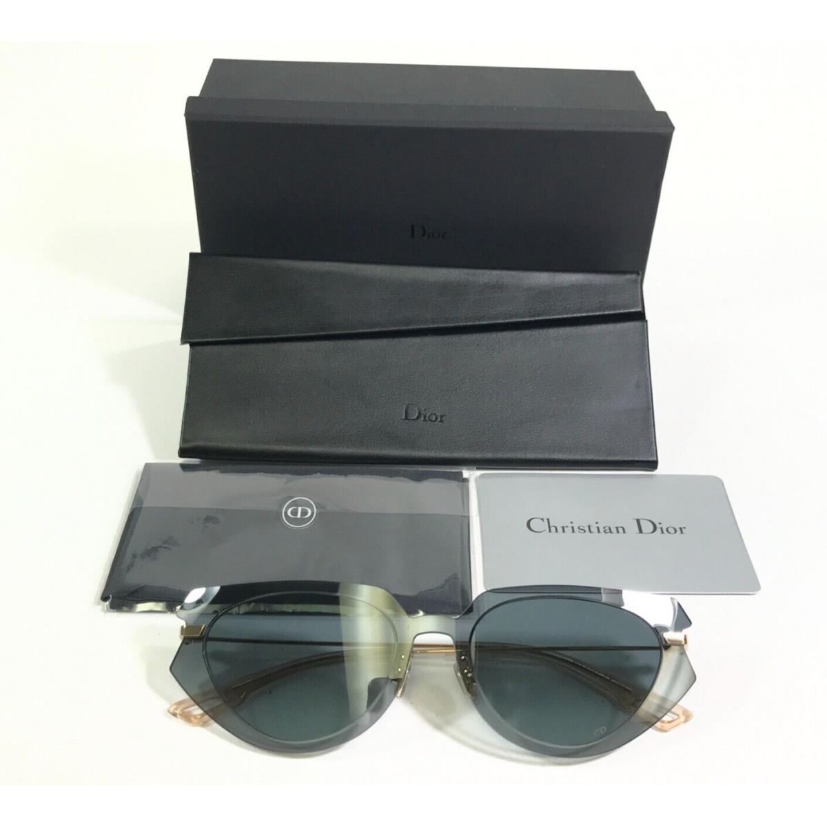 Christian Dior Sunglasses DiorAttitude2 2M01I Gold Blue Frames with Blue Lenses