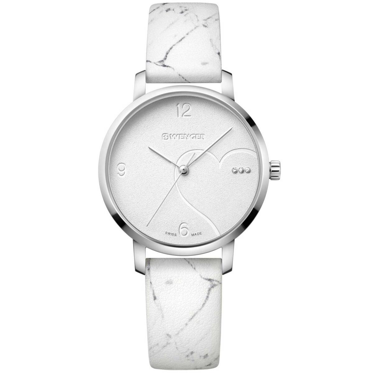 Wenger Women`s Watch Metropolitan Donnissima White Leather Strap 01.1731.109