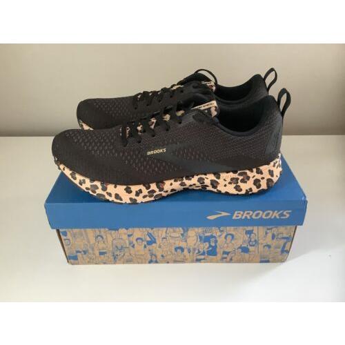 Brooks Revel 4 Run Wild Collection Leopard Print Women`s Shoes - Sz 10