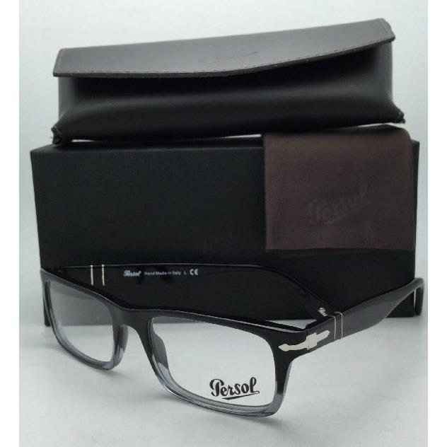 Persol Rx-able Eyeglasses 3050-V 966 53-18 140 Black Gradient Smoke Frames