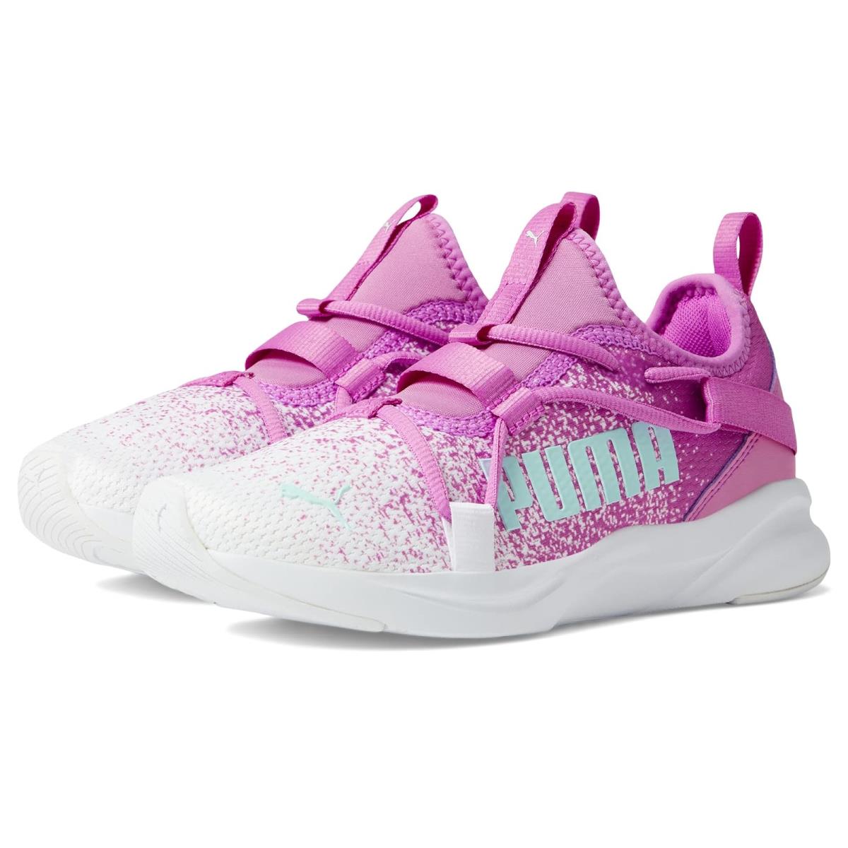 Children Unisex Shoes Puma Softride Rift Slip-on Sprinkle Big Kid Electric Orchid/Light Aqua