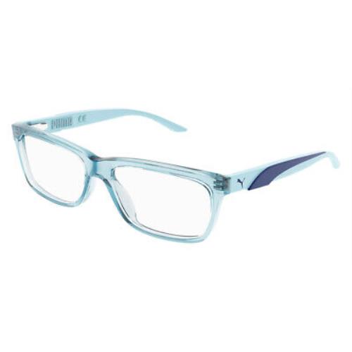 Puma PJ0058O Eyeglasses Kids Light-blue Rectangle 50mm