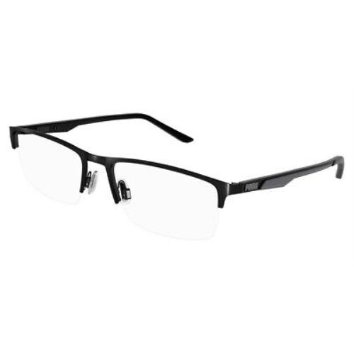 Puma PU0373O Eyeglasses Men Black Rectangle 58mm