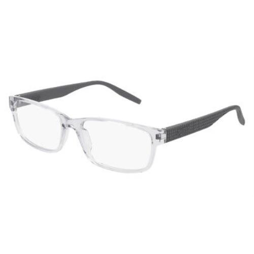 Puma PU0278O Eyeglasses Men Rectangle Grey 57mm