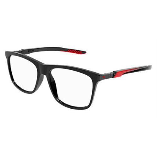 Puma PU0364O Eyeglasses Men Black Rectangle 57mm