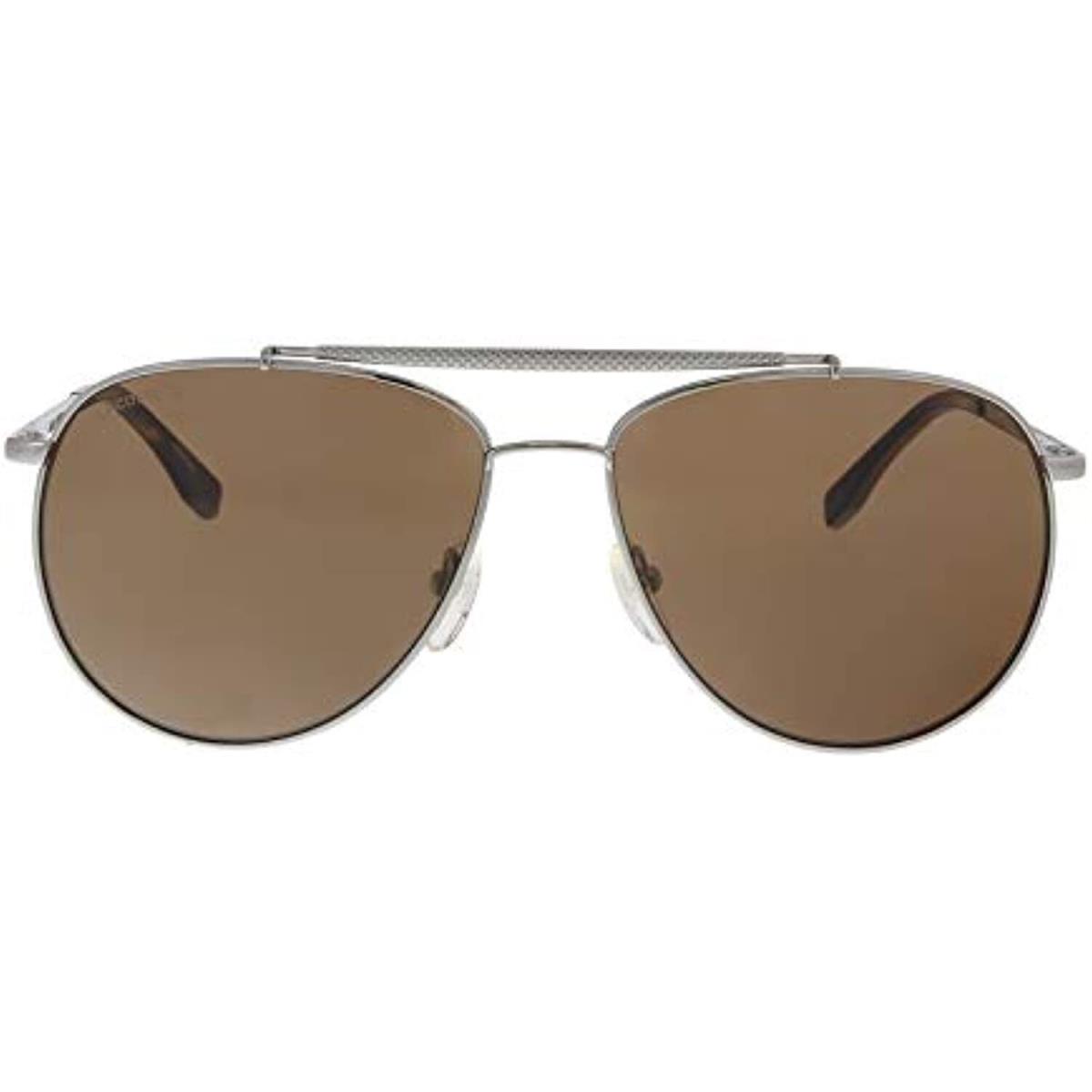 Lacoste Men Sunglasses L177S 033 Gunmetal/brown Metal Aviator 100%UV 57-15-140