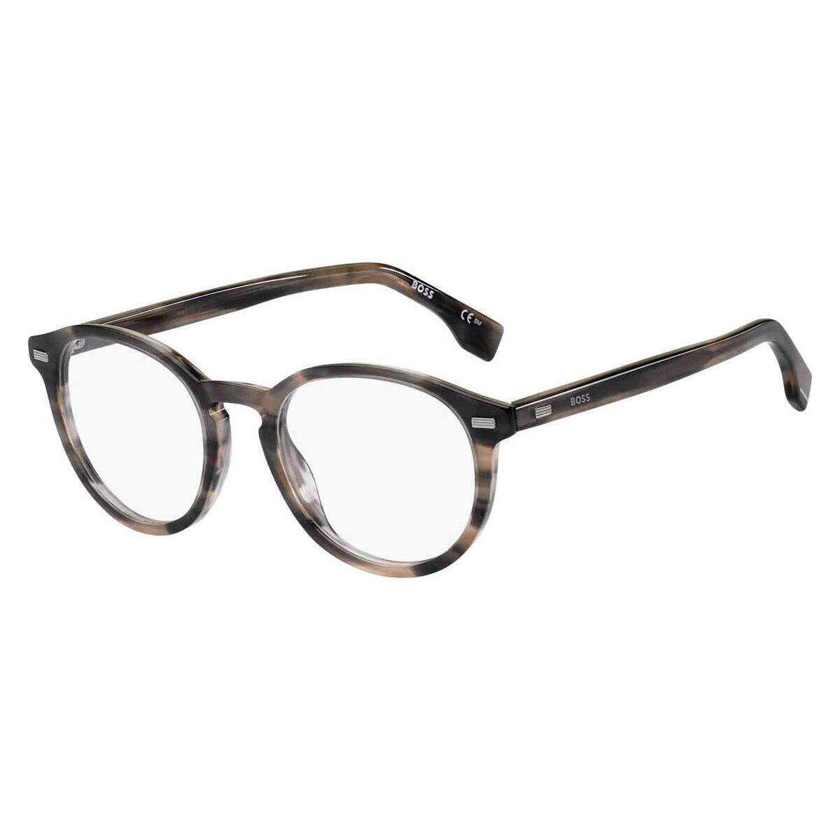 Hugo Boss 1367 Eyeglasses Men Gray Brown Oval 50mm