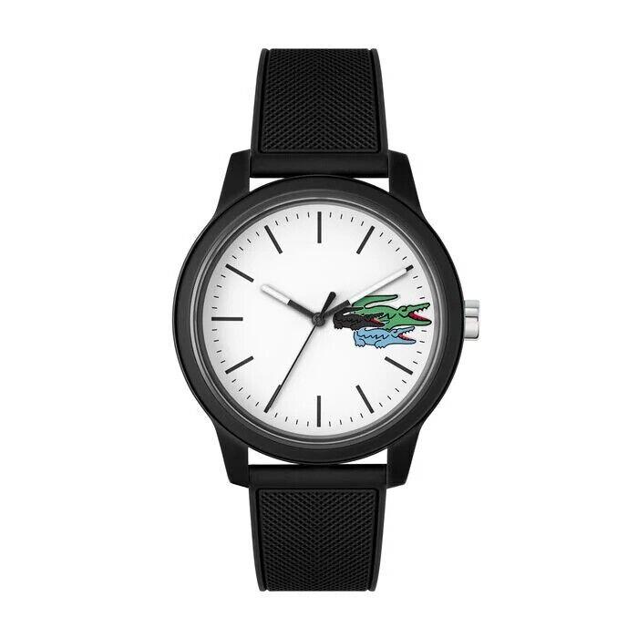 Lacoste 12.12 Black Silicone Men`s Watch 2011160