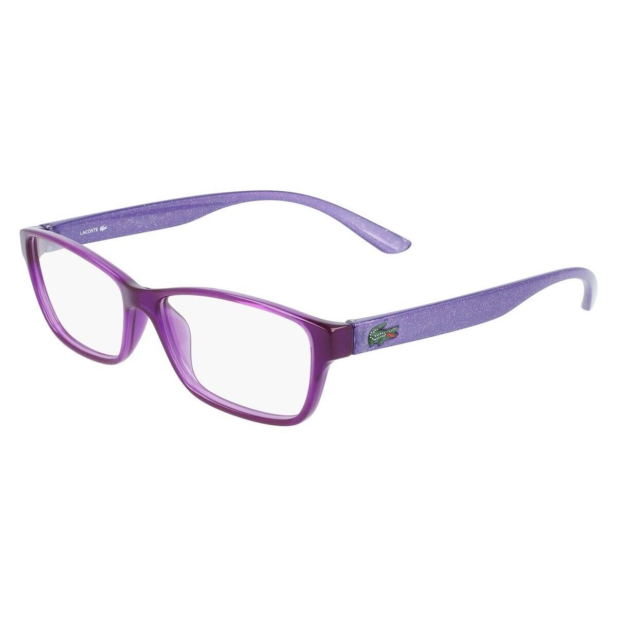 Lacoste L3803B Eyeglasses Kids Purple Rectangle 51mm