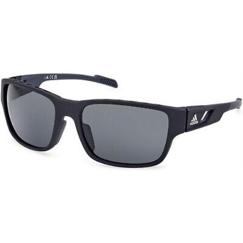 Adidas Sport SP0069 Matte Black Smoke Polarized Polar 02D Sunglasses