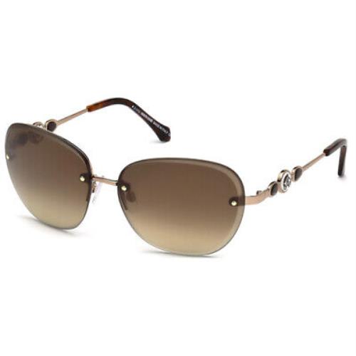 Roberto Cavalli RC783S-34G Women`s Light Bronze Brown Mirror Lens Sunglasses
