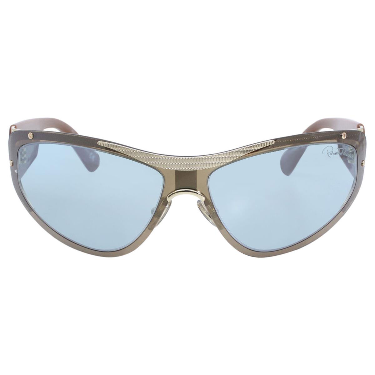 Roberto Cavalli RC1135 32X Sunglasses Men`s Shiny Pale Gold-brown/blue Lens 64mm