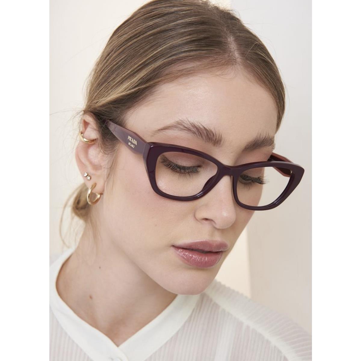 Prada PR19WV - VIY1O1 Burgundy Eyeglasses - Frame: burgundy