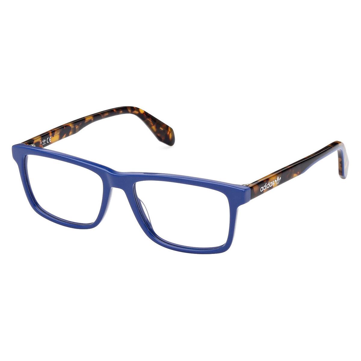 Adidas OR5044 Eyeglasses Men Shiny Blue Rectangle 53mm
