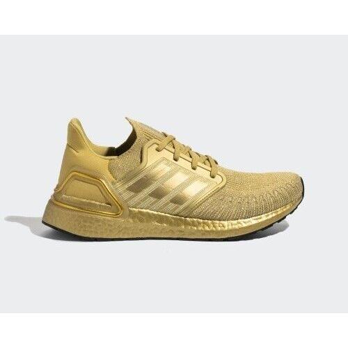 Adidas Ultraboost FY3448 Men`s Gold Running Sneaker Shoes Size US 8.5 LB644