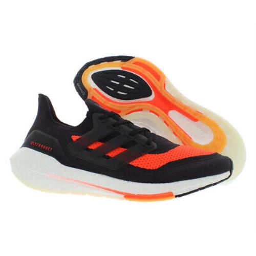 Adidas Ultraboost 21 Mens Shoes Size 10.5 Color: Carbon/core Black/solar Red - Black, Main: Black
