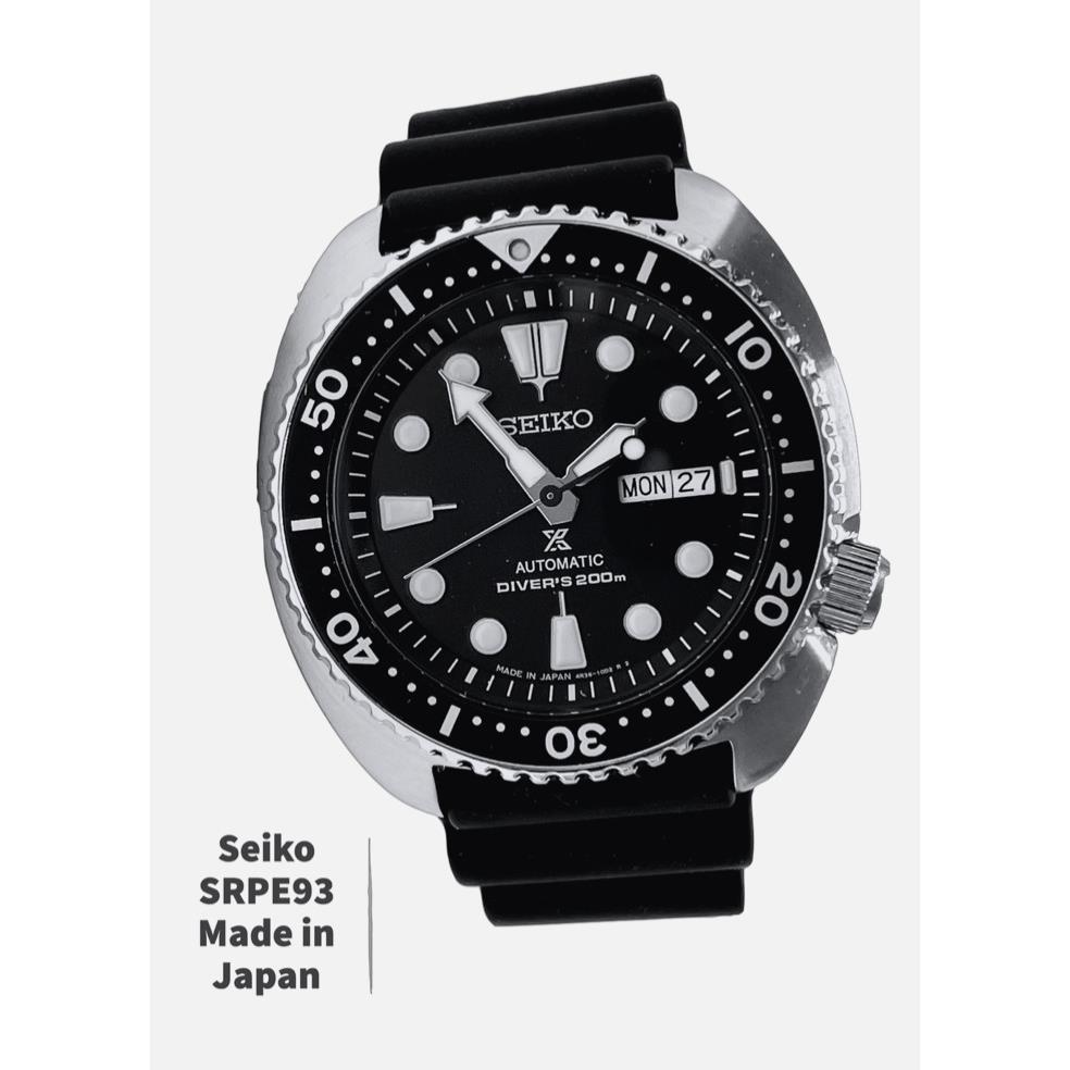 Seiko SRPE93 Automatic Black Dial Padi Diver Prospex Watch Made Japan Box Tags