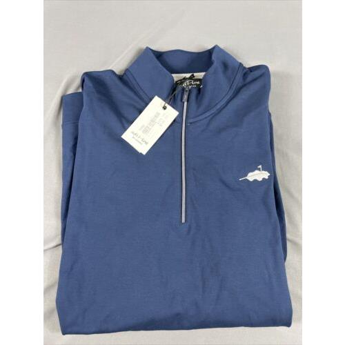 Adidas Golf Pullover Adipure Chest Logo 1/4 Zip XL Blue Nylon
