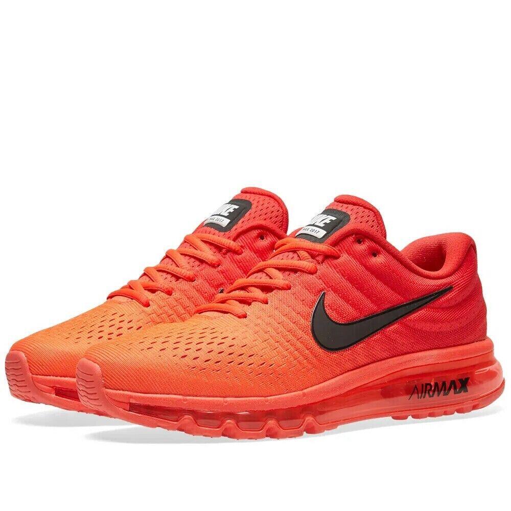 Nike Air Max 2017 849559-602 Men`s Bright Crimson Running Sneaker Shoes LB626