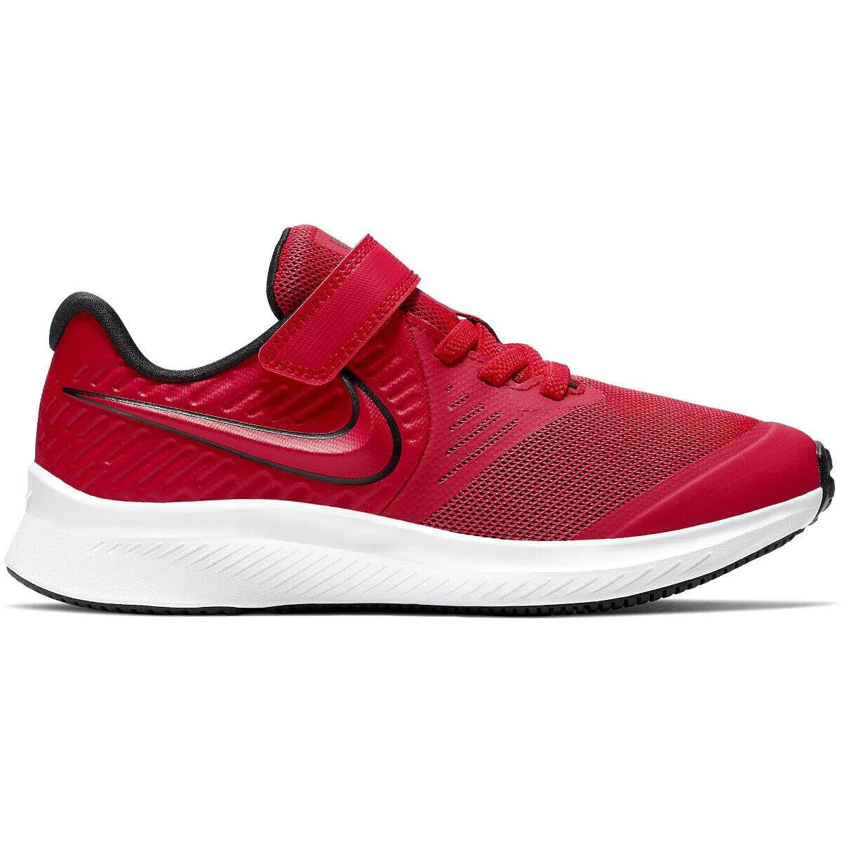 Nike Star Runner 2 AT1801-600 Unisex Red White Athletic Running Shoes HS2596 - Red & White