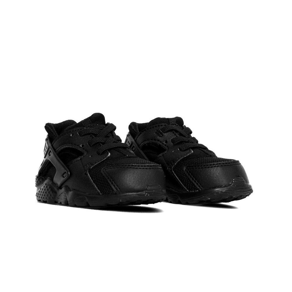 Nike Huarache Run TD 704950-016 Infant/toddler Black Suede Running Shoes HS2576 6C