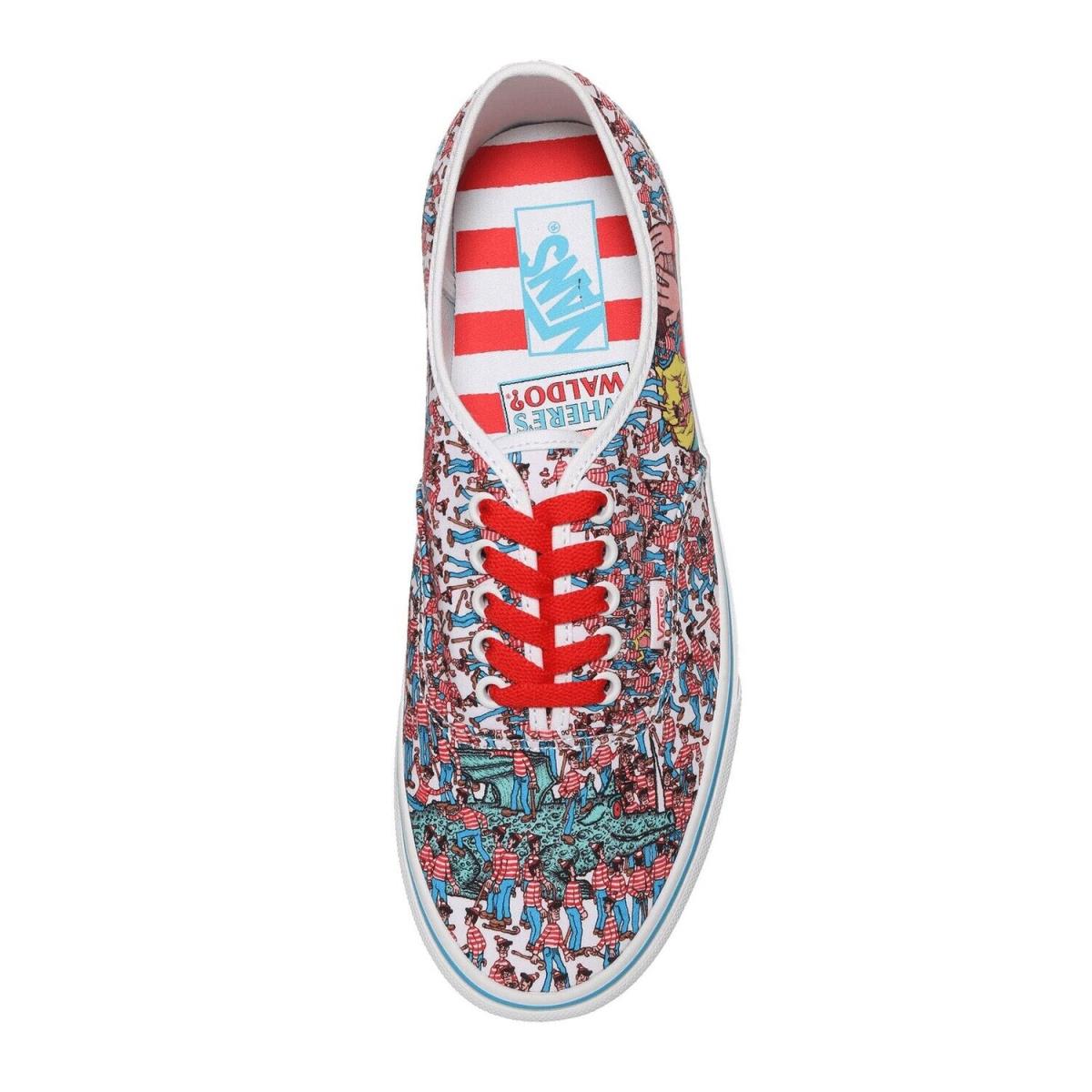 Vans shoes Where Waldo - Red, White, Yellow, Blue 1