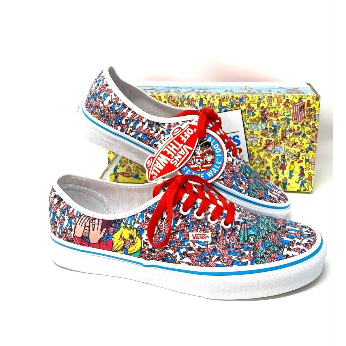 Vans shoes Where Waldo - Red, White, Yellow, Blue 3