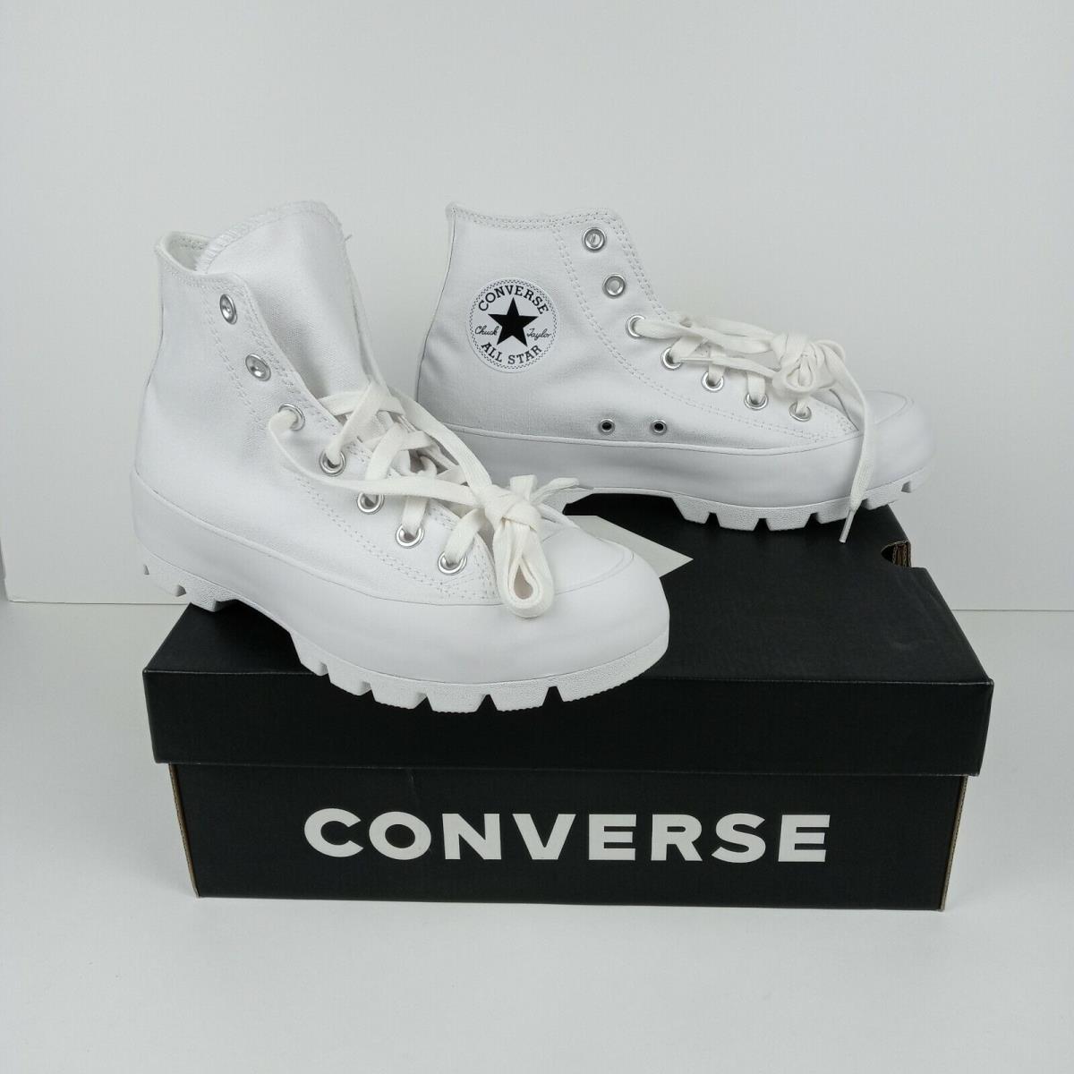 Converse Chuck Taylor All Star Hi Lugged High Top White Shoes 565902C Women`s 9