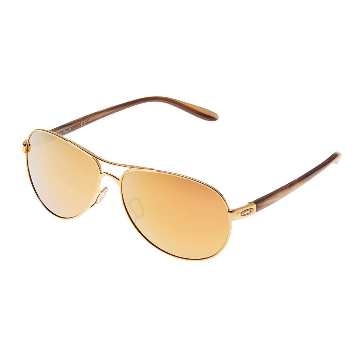 Oakley Feedback Polarized Sunglasses Gold