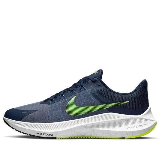 Nike Zoom Winflo 8 CW3419-401 Men`s Midnight Navy Running Sneaker Shoes 9 LB641 - Midnight Navy