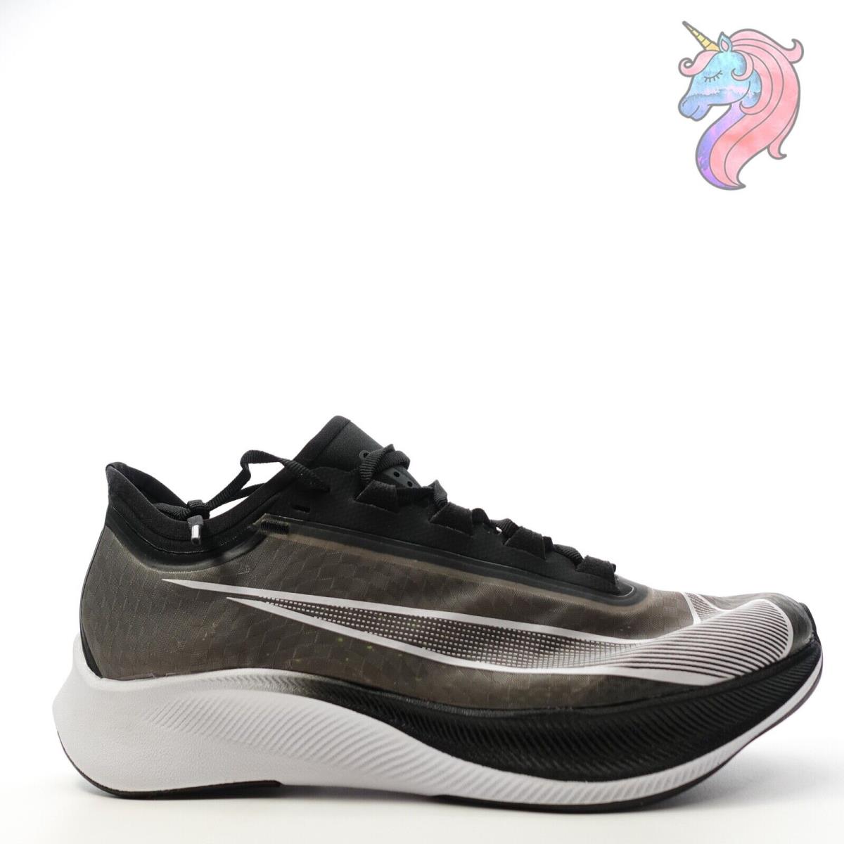 Nike Zoom Fly 3 Running Shoes Black White AT8240-007 Mens Size 8