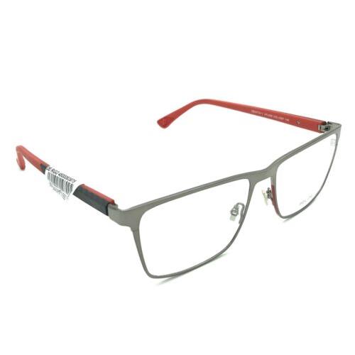 Police Zenith 1 Vpl 958 0597 Men`s Gunmetal Red Square Eyeglasses 56-16 145 - Gunmetal / Red Frame, 0597 Manufacturer