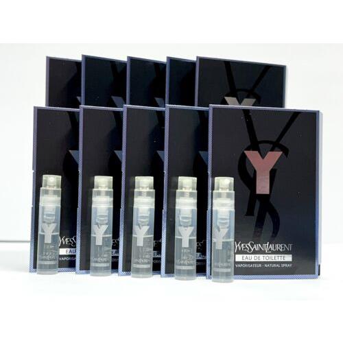 10pc Lot Yves Saint Laurent Y Men Cologne 1.2 ml Edt Spray Sample Vial C61