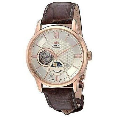 Orient Men Sun and Moon Open Heart Automatic / Hand-winding Watch RA-AS0003S10A