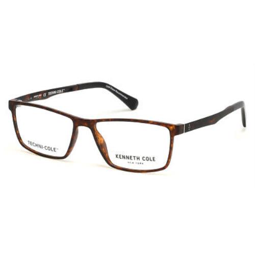 Kenneth Cole KC0318 Eyeglasses Men Dark Havana Rectangle 53mm