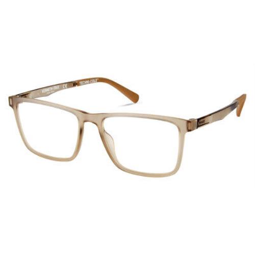 Kenneth Cole KC0339 Eyeglasses Men Matte Beige Square 53mm - Matte Beige Frame, Demo Lens