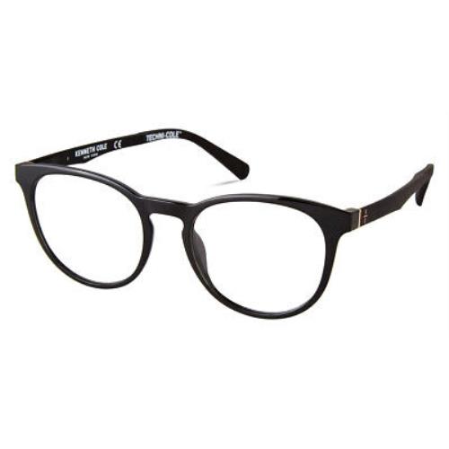 Kenneth Cole KC0344 Eyeglasses Women Shiny Black Round 49mm