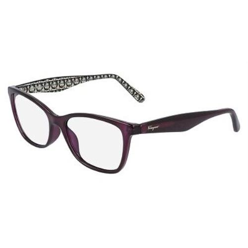 Salvatore Ferragamo SF2866 Eyeglasses Crystal Purple 54mm