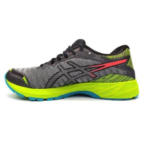 Asics Women`s Dynaflyte Lightweight Lace Up Round Toe Running Shoes Midgery / Flash Coral / Safty Yellow