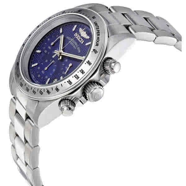 Invicta Speedway Chronograph Blue Dial Men`s Watch 9329 - Dial: Blue, Band: Silver-tone, Bezel: Silver-tone