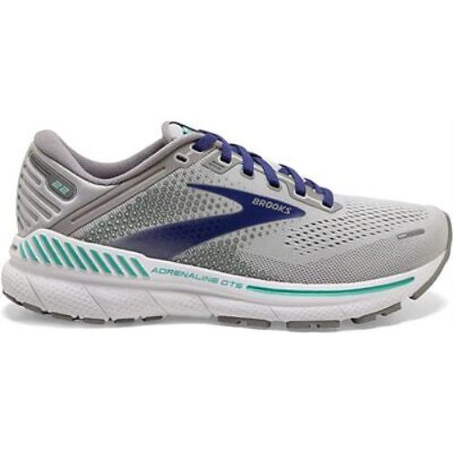 Brooks Women`s Adrenaline Gts 22 Running Shoes Alloy/blue 9 2A N US