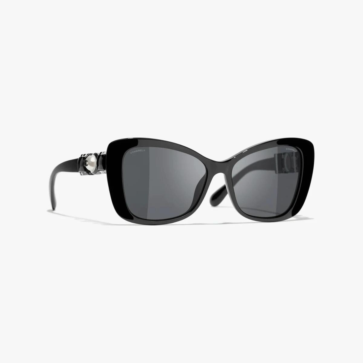 Chanel CH 5445H 501/S4 Women`s Black Frame / Gray Lens Butterfly Sunglasses
