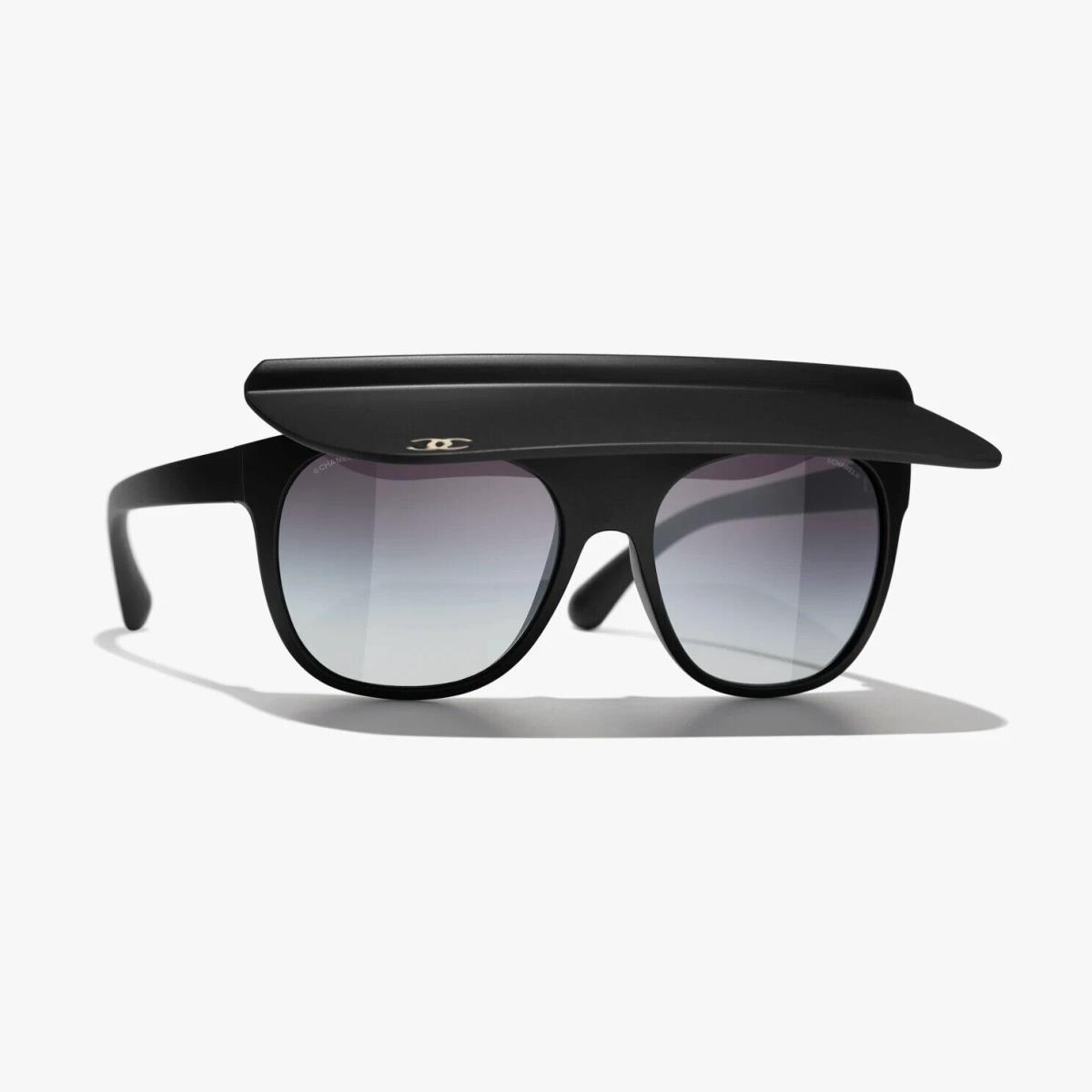 Chanel 2021 Cruise Collection A71046 Black Limited Edition Visor Sunglasses