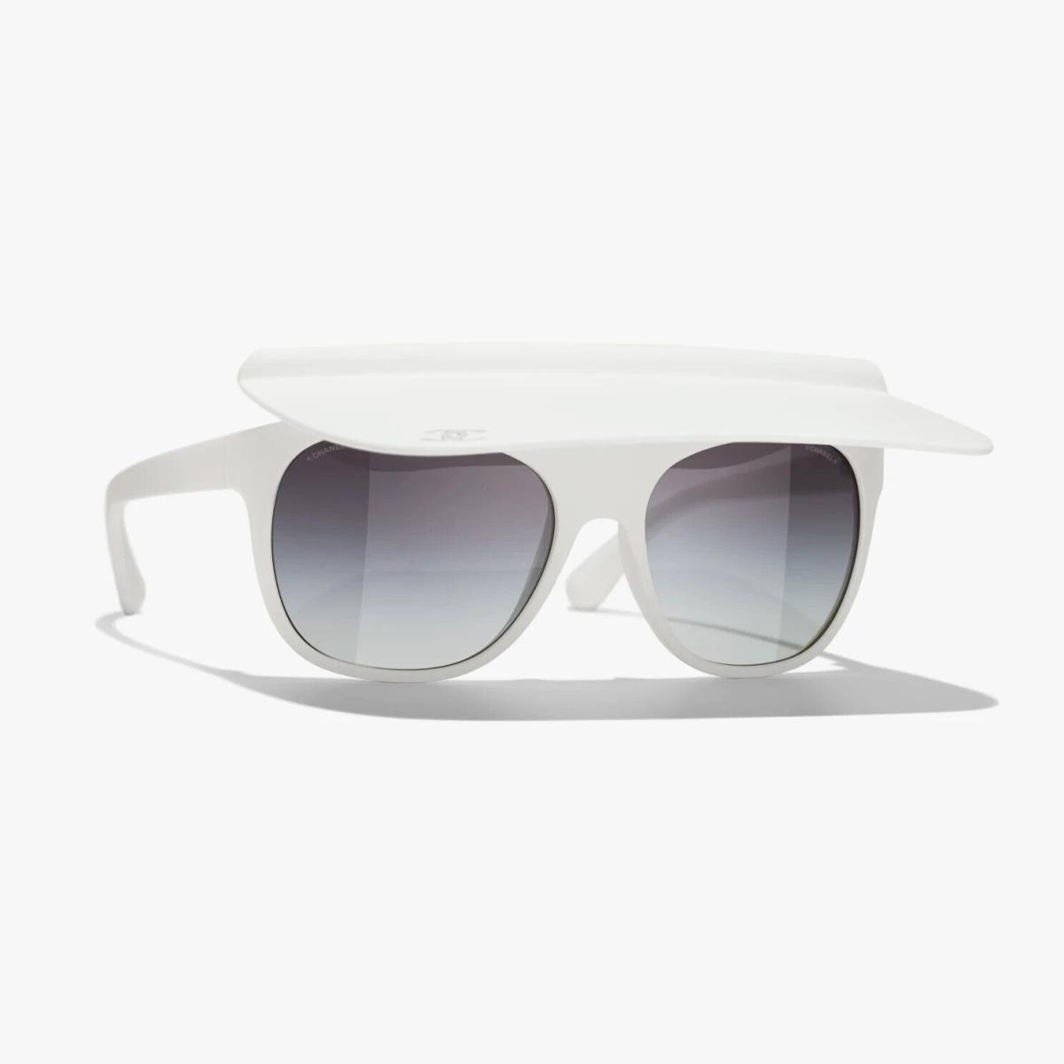 Chanel 2021 Cruise Collection A71046 White Limited Edition Visor Sunglasses