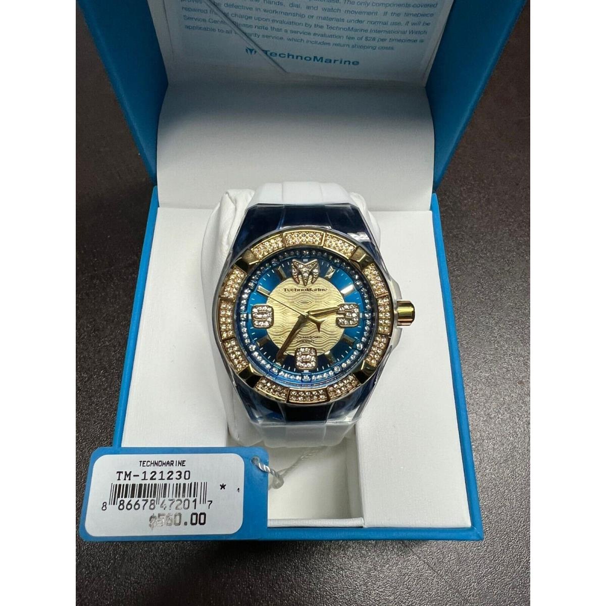 Technomarine TM-121230 Cruise Glitz Gold 45mm Swiss Movement Arrival 2022