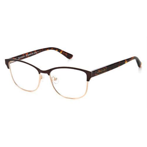 Juicy Couture 220 Eyeglasses Women Brown Rectangle 52mm