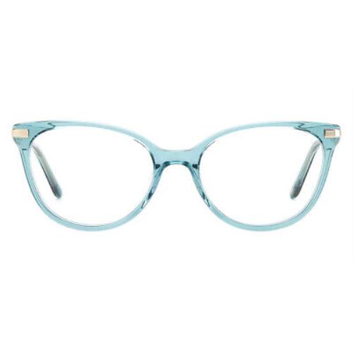 Juicy Couture JU 237 Eyeglasses Women Crystal Teal Cat Eye 52
