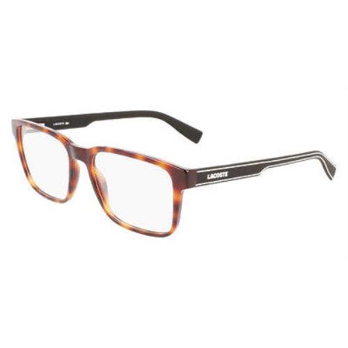 Lacoste L2895 Eyeglasses Men Havana Square 55mm