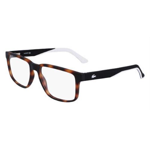 Lacoste L2912 Eyeglasses Men Matte Havana Rectangle 54mm