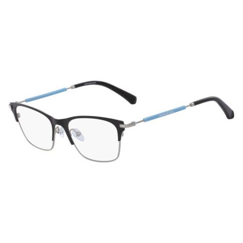 Calvin Klein Jeans Ckj 18105 001 Black Blue Eyeglasses 52mm with Case